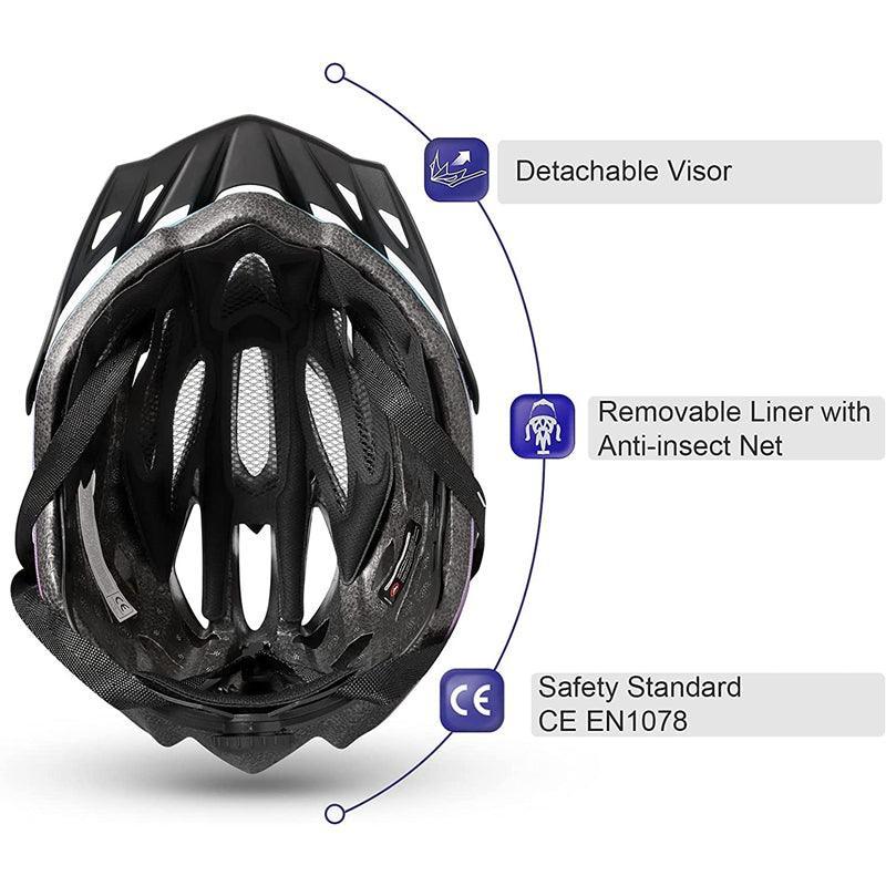 bike helmet with detachable visor VIVI Bike Helmet Mountain Biking Helmet