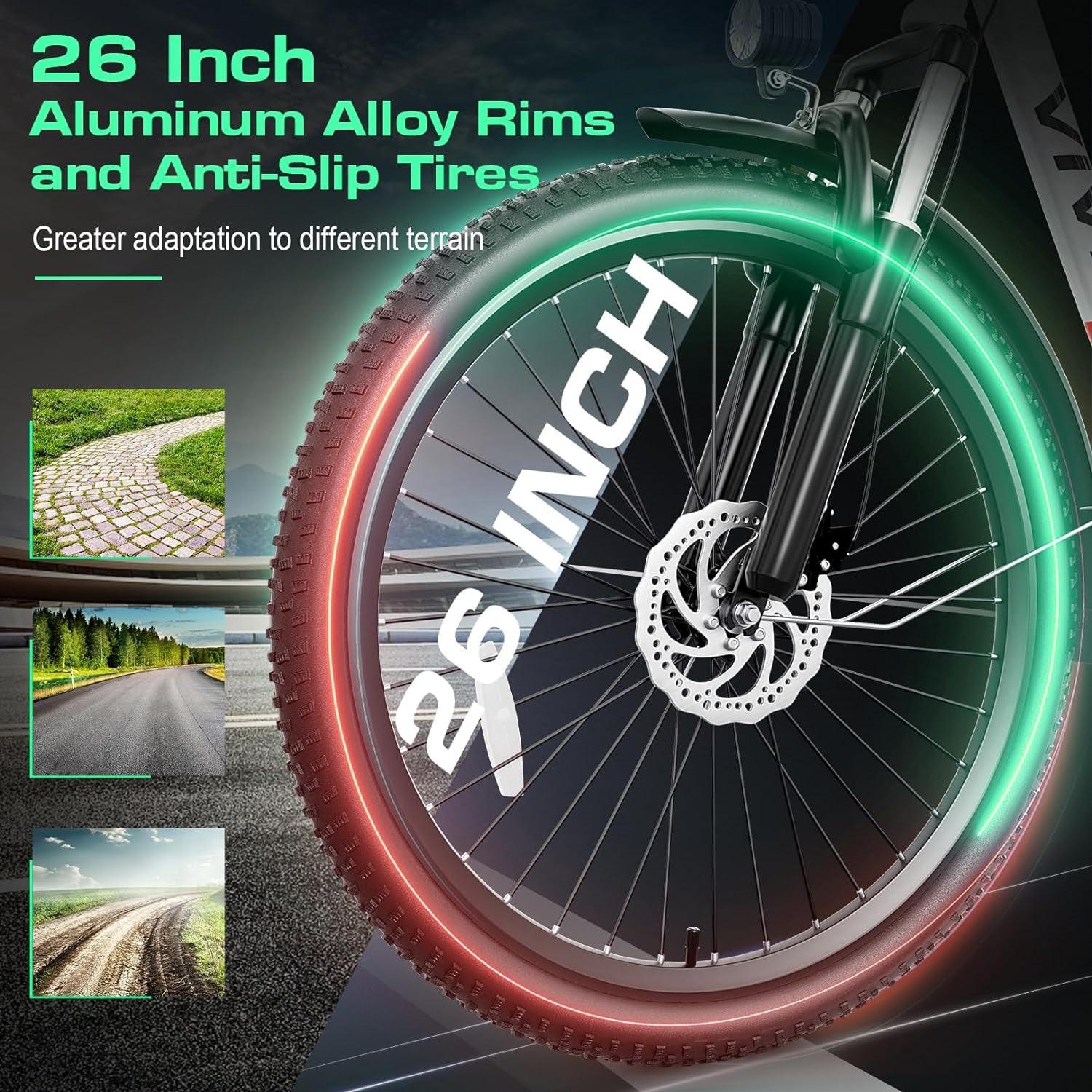 VIVI C26UL Electric Bike Cruiser Electric Commuter Bike SGS Certified to UL2849