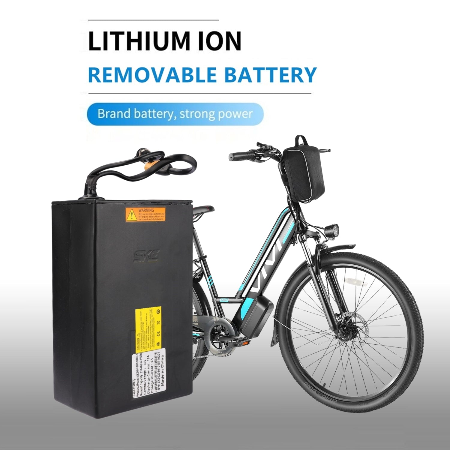 VIVI Electric Bike Battery For 26LGB/M026TGB/MT26G Ebike