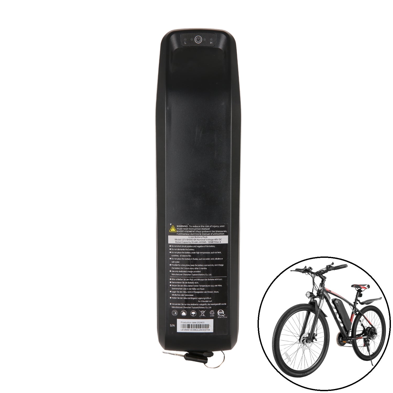 VIVI Electric Bike Battery For H7 Ebike