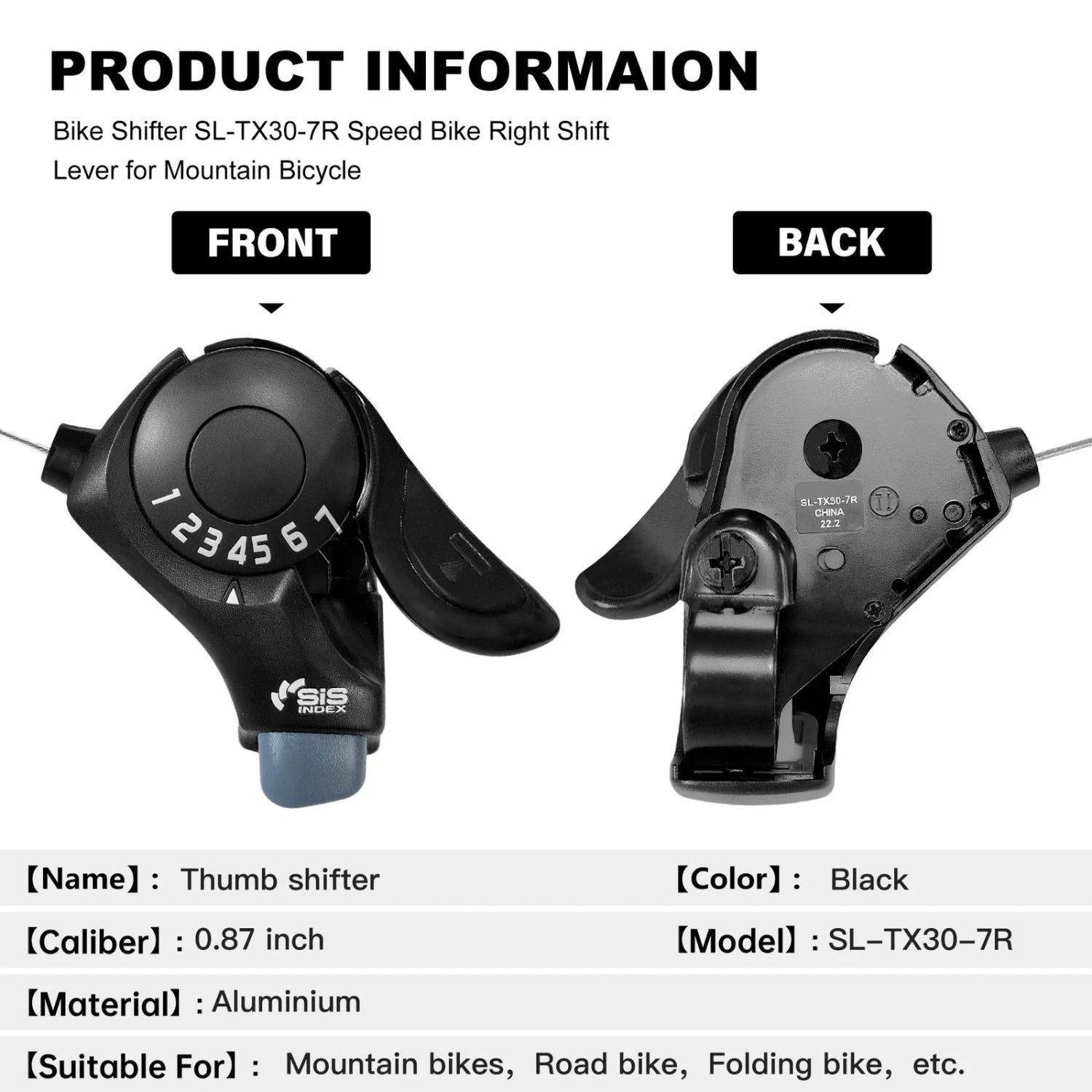 VIVI Electric Bike Shifter SL-TX30 Thumb Shifters