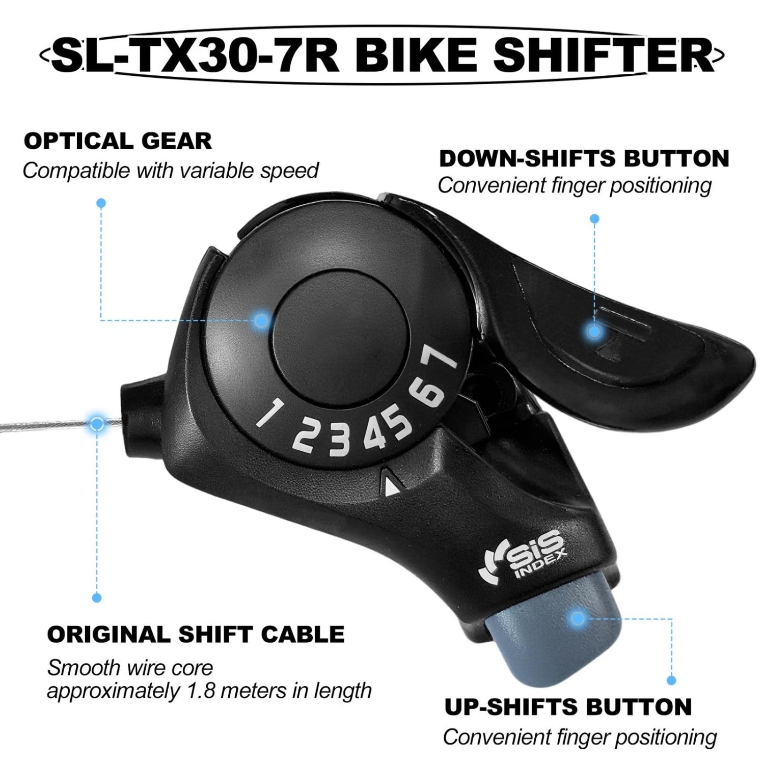 VIVI Electric Bike Shifter SL-TX30 Thumb Shifters