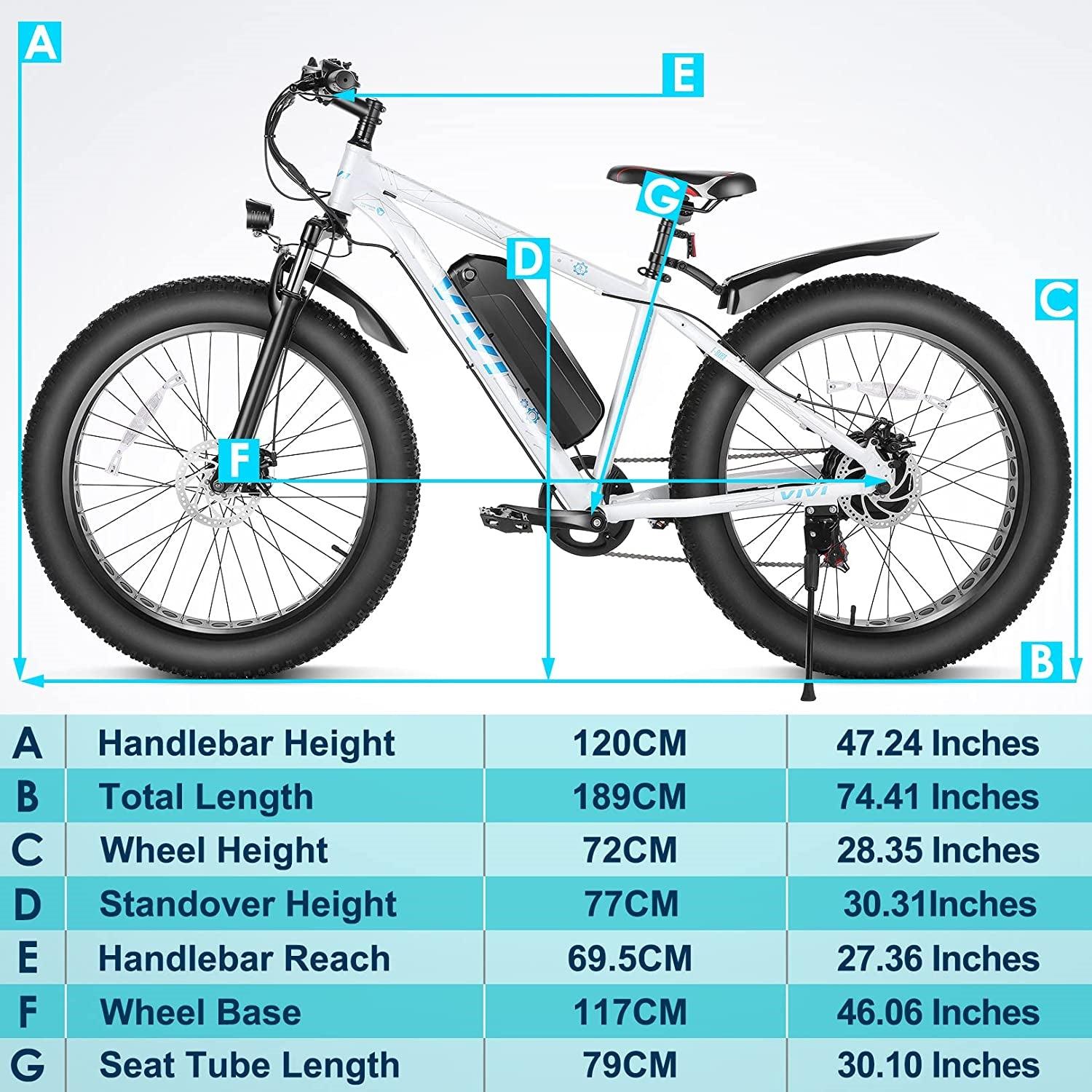 Vivi F26F Long Range Ultimate Fat Tire Electric Bike