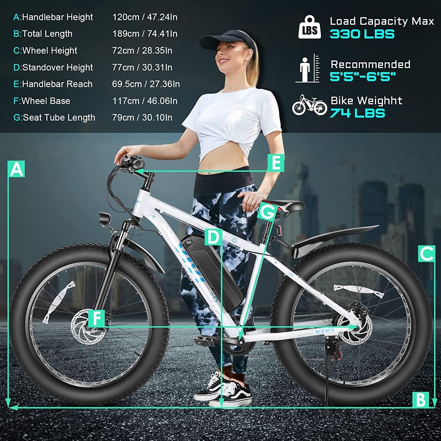 Vivi F26F Long Range Ultimate Fat Tire Electric Bike