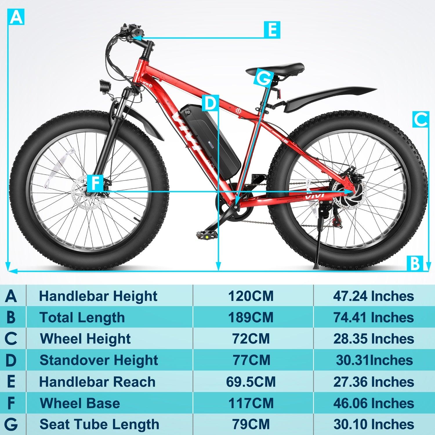 Vivi F26F Long Range Ultimate Fat Tire Electric Bike