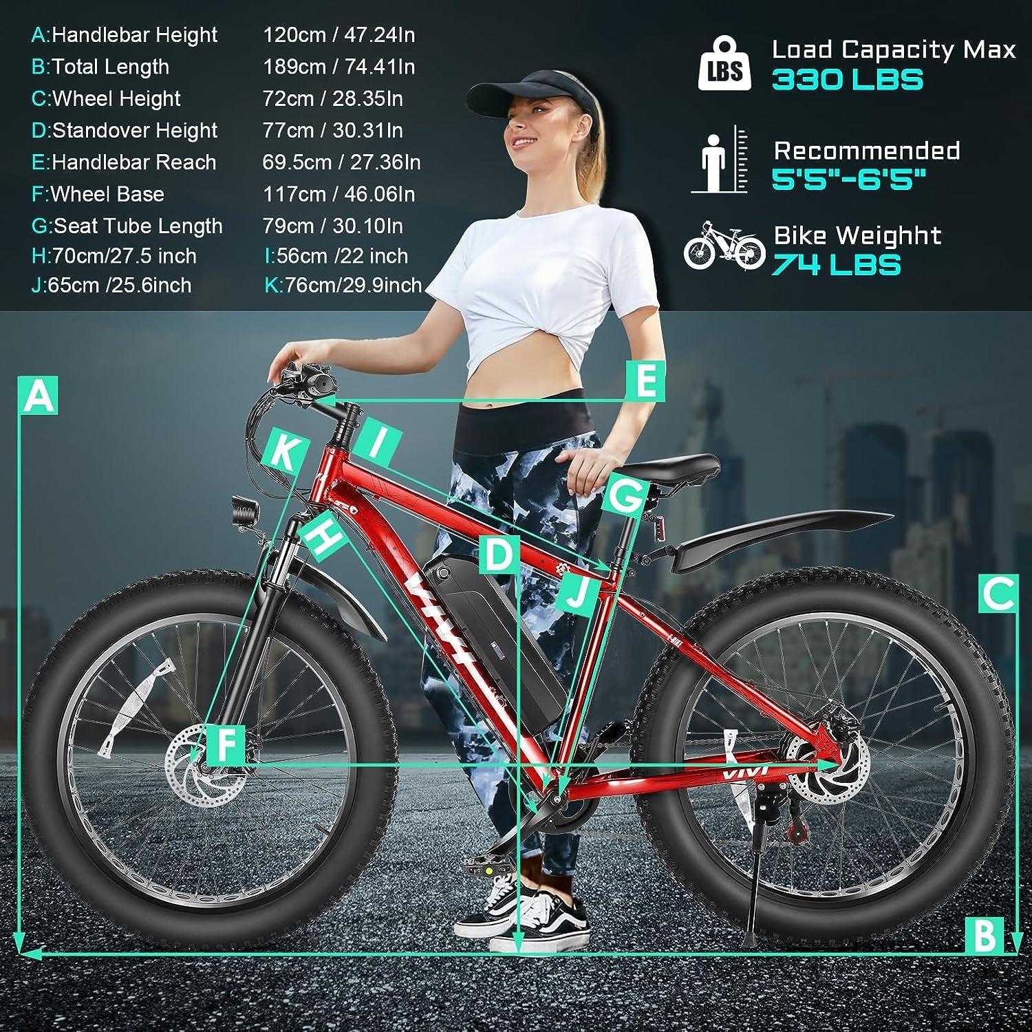 Vivi F26F Long Range Ultimate Fat Tire Electric Bike