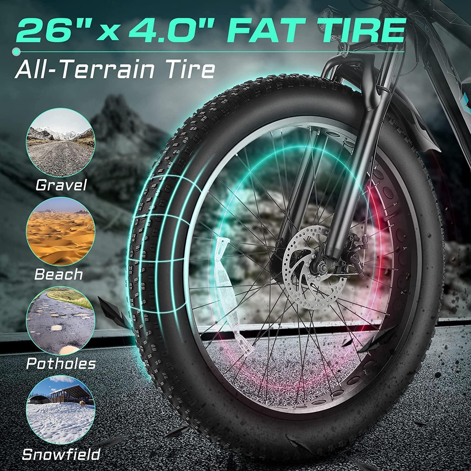 26 fat tire electric bicycle VIVI Electric Bike Long Range Fat Tire Electric Bike