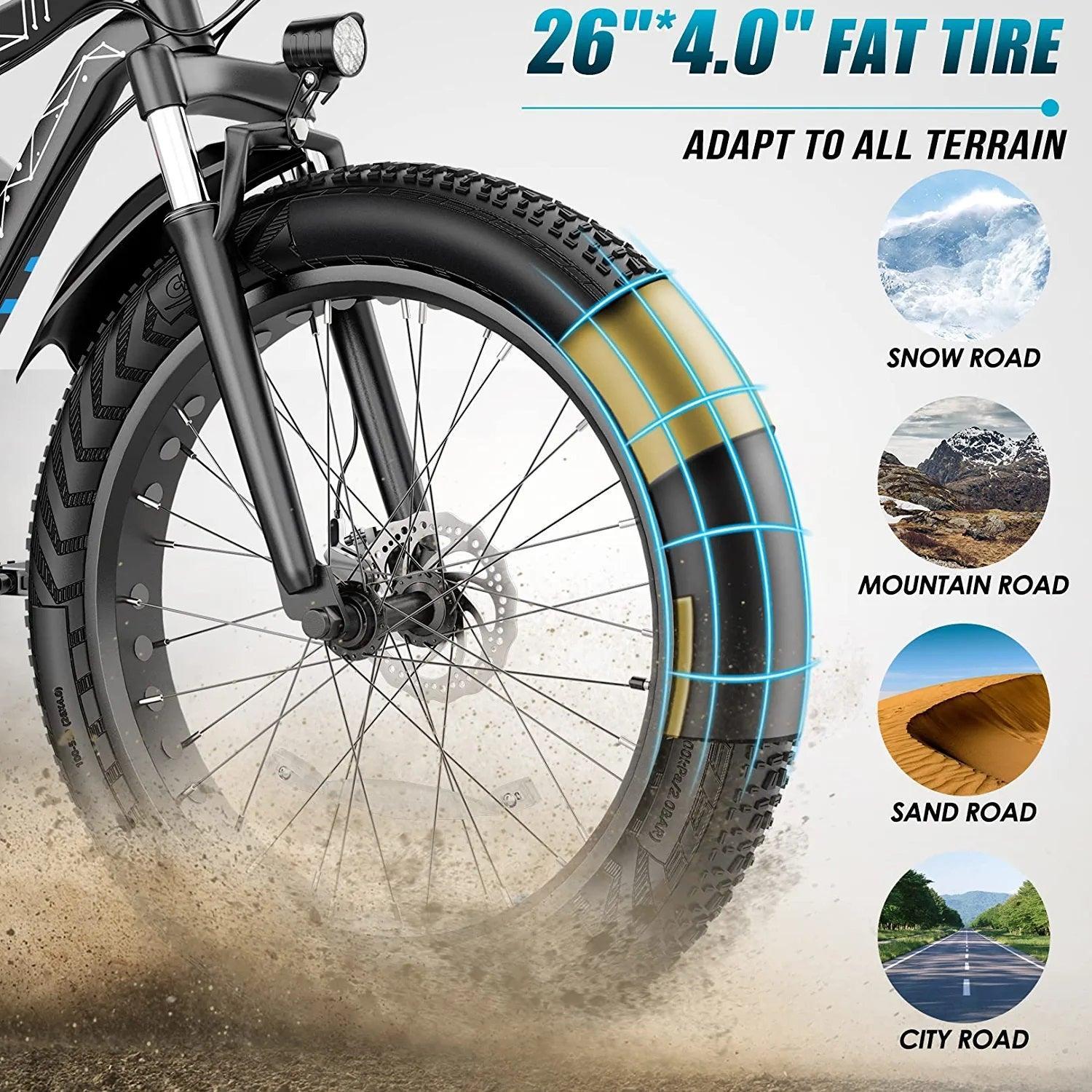 VIVI F26FUL Long Range Ultimate Fat Tire Electric Bike UL2849 Certified