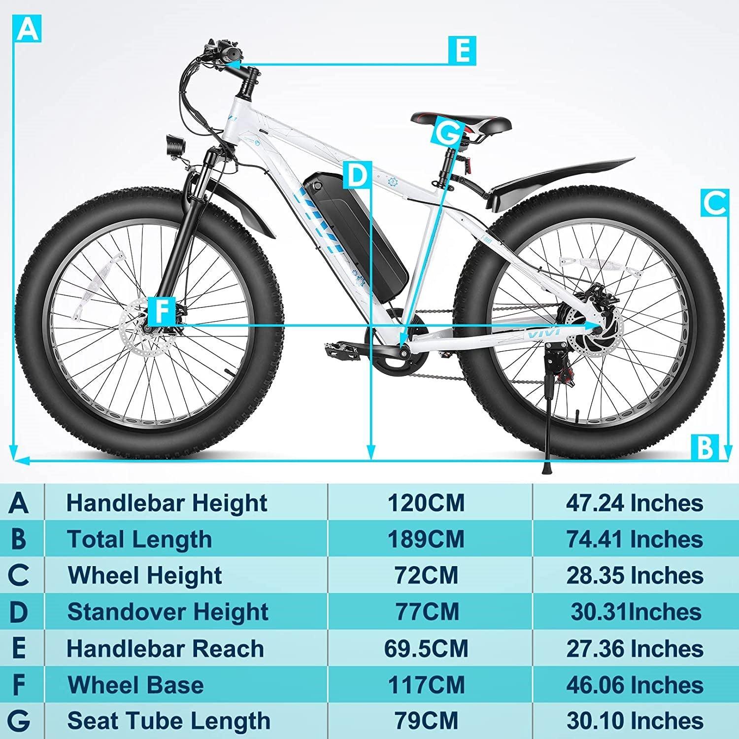 VIVI F26FUL Long Range Ultimate Fat Tire Electric Bike UL2849 Certified