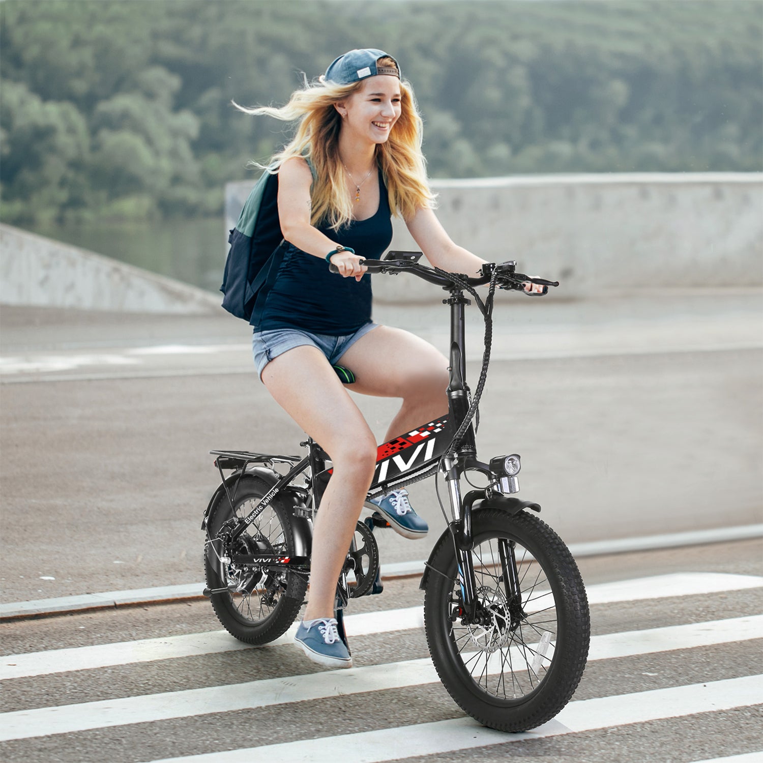 VIVI FM20UL Electric Bike 2.4" Fat Tire Folding Electric Bike SGS Certified to UL2849