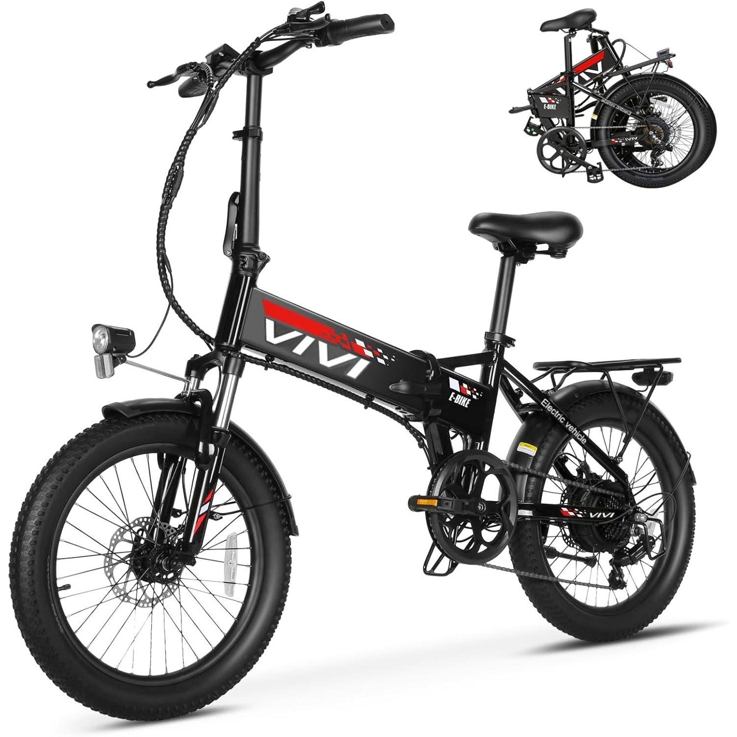 VIVI FM20UL Electric Bike 2.4" Fat Tire Folding Electric Bike SGS Certified to UL2849