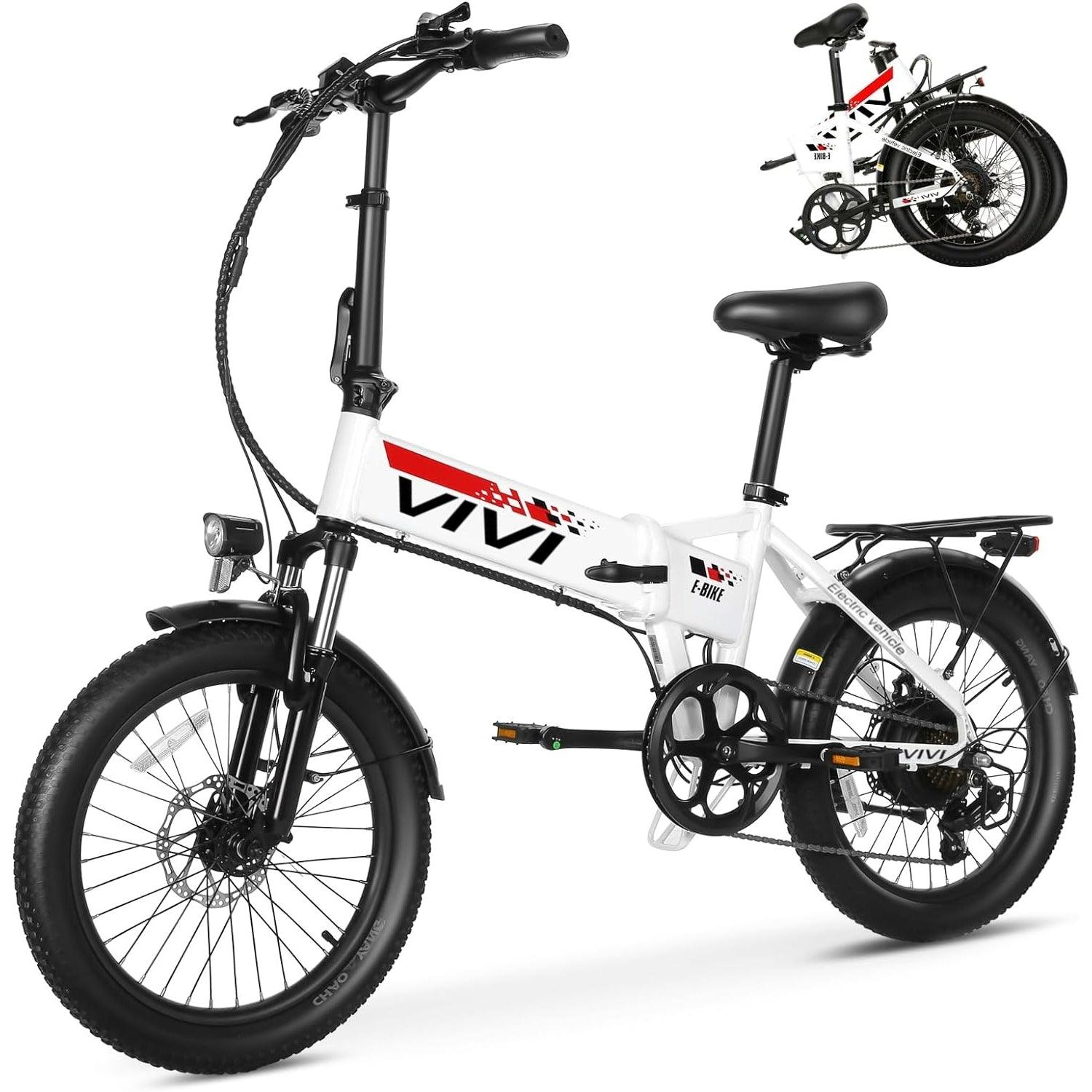 VIVI FM20UL Electric Bike 2.4" Fat Tire Folding Electric Bike SGS Certified to UL2849