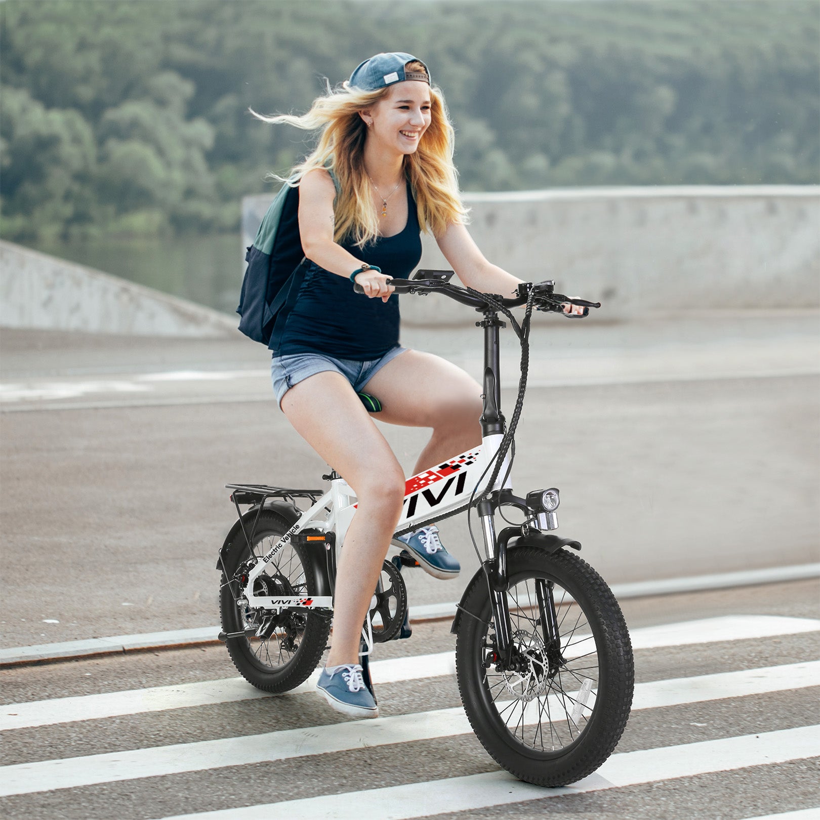 VIVI FM20UL Electric Bike 2.4" Fat Tire Folding Electric Bike SGS Certified to UL2849