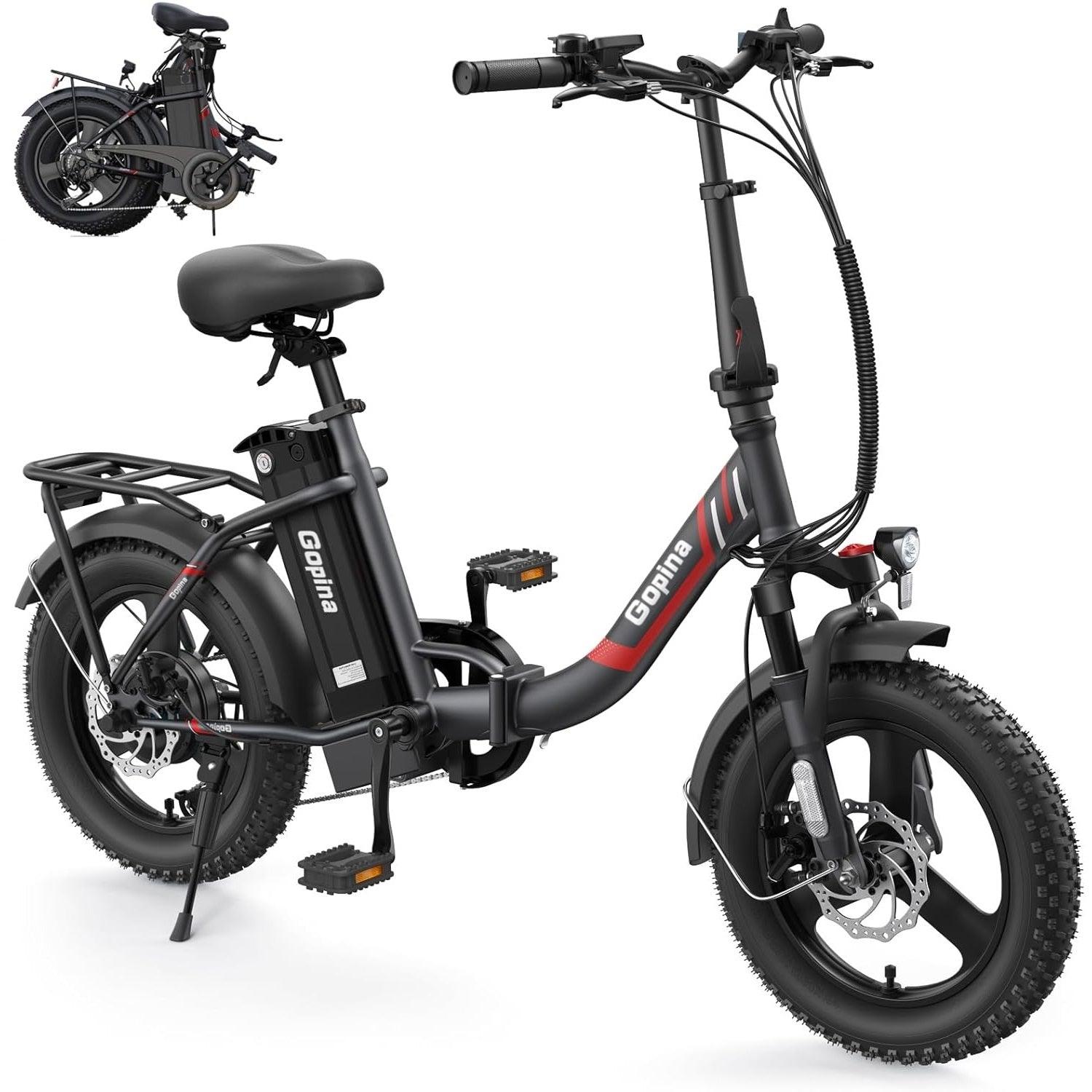 VIVI Gopina Commuter 3.0" Fat Tire Folding Electric Bike UL2849 Certified