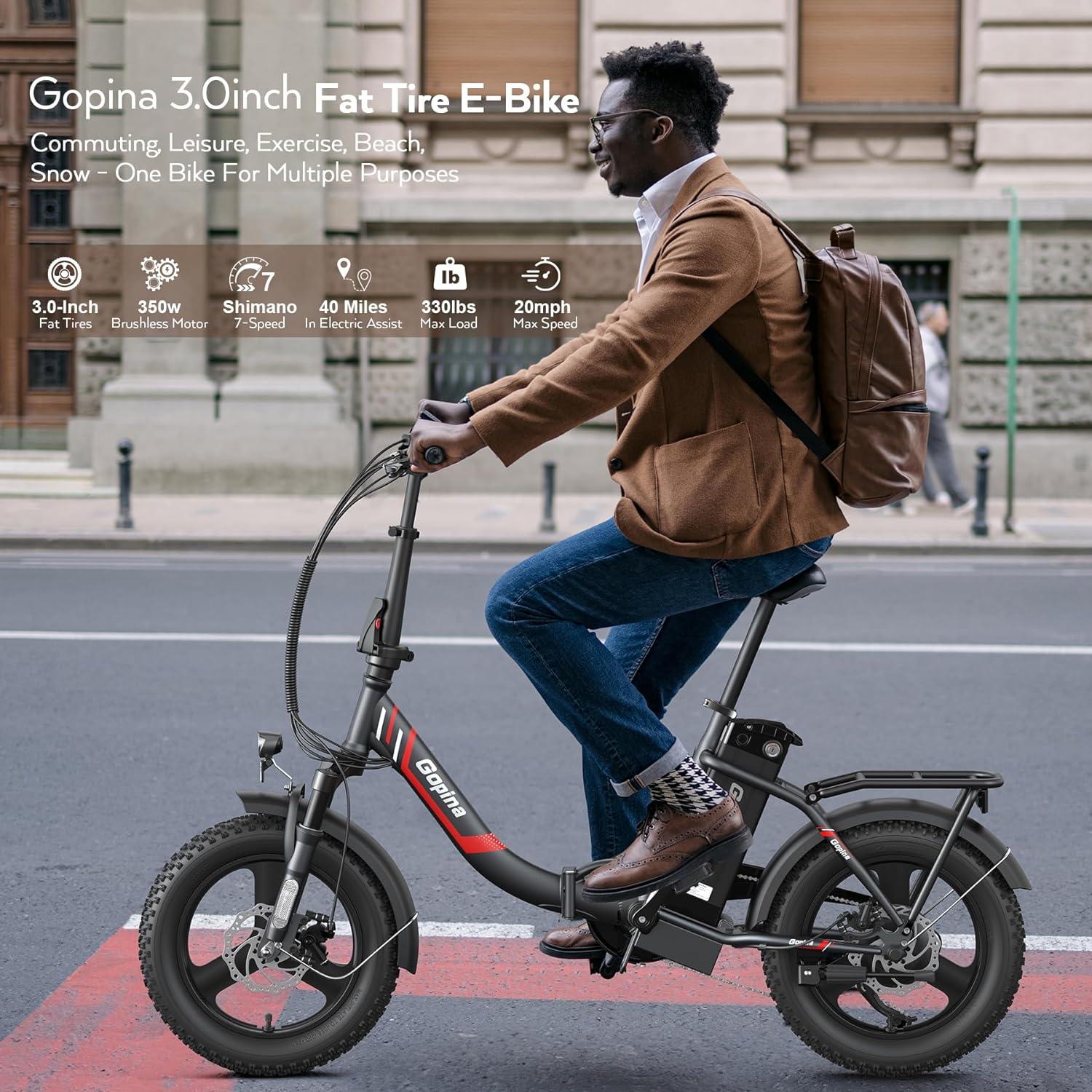 Vivi Gopina Commuter Fat Tire Folding Electric Bike