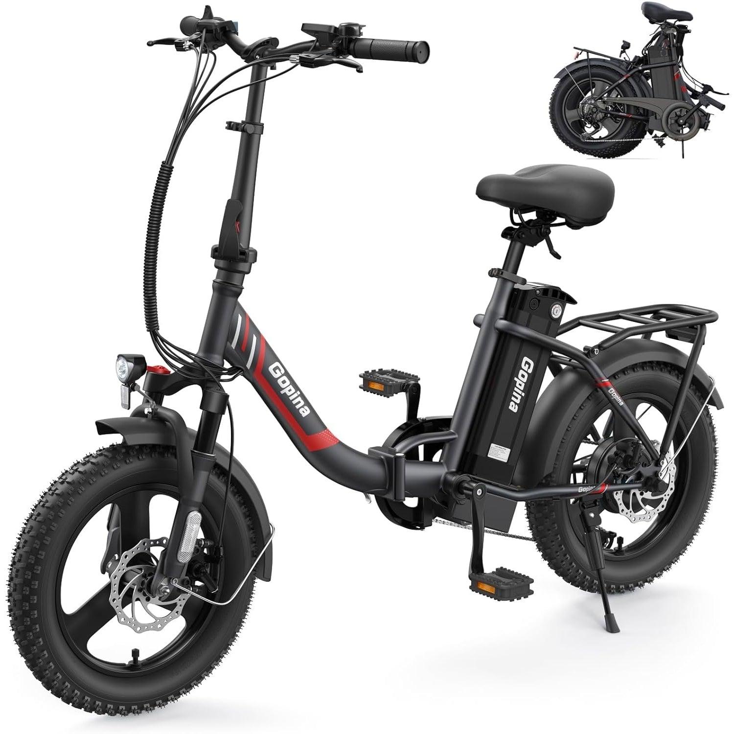 VIVI Gopina Electric Bike 3.0" Fat Tire Folding Electric Bike SGS Certified to UL2849