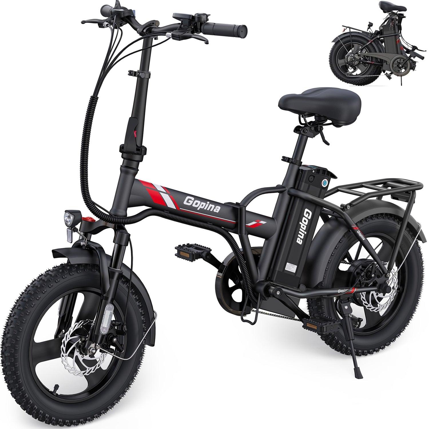cheap folding electric bicycle VIVI Electric Bike for Adults 350w Folding Electric Bike 16 inch x 3.0 Fat Tire Electric Bike 20mph Commuter Electric Bike with Smart LCD Display Up