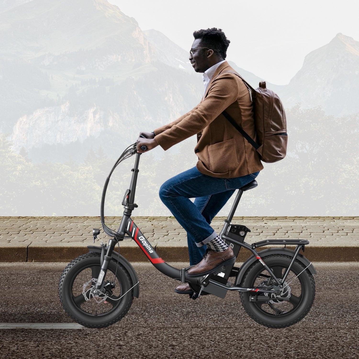 VIVI Gopina Electric Bike 3.0" Fat Tire Folding Electric Bike SGS Certified to UL2849