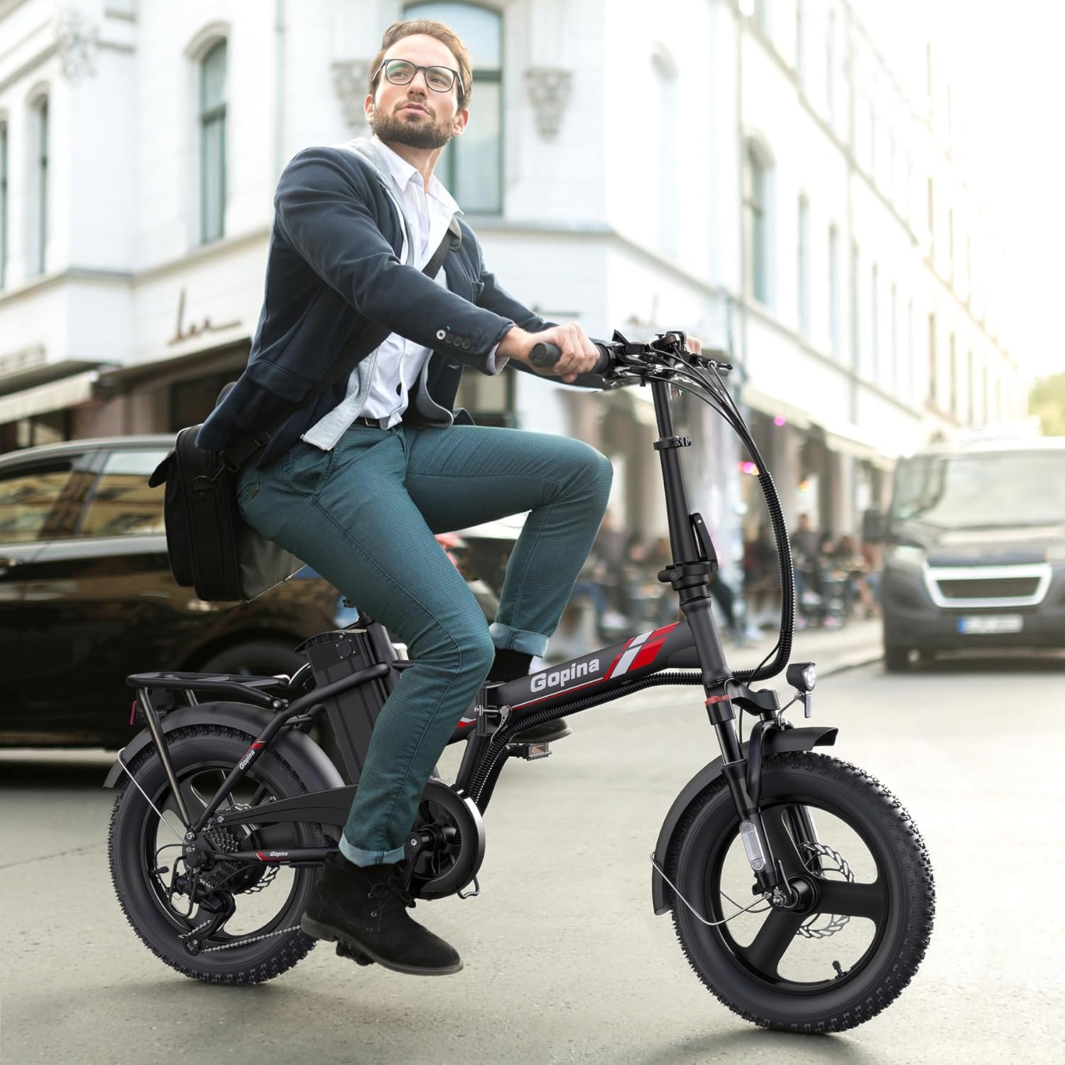 VIVI Gopina Electric Bike 3.0" Fat Tire Folding Electric Bike SGS Certified to UL2849