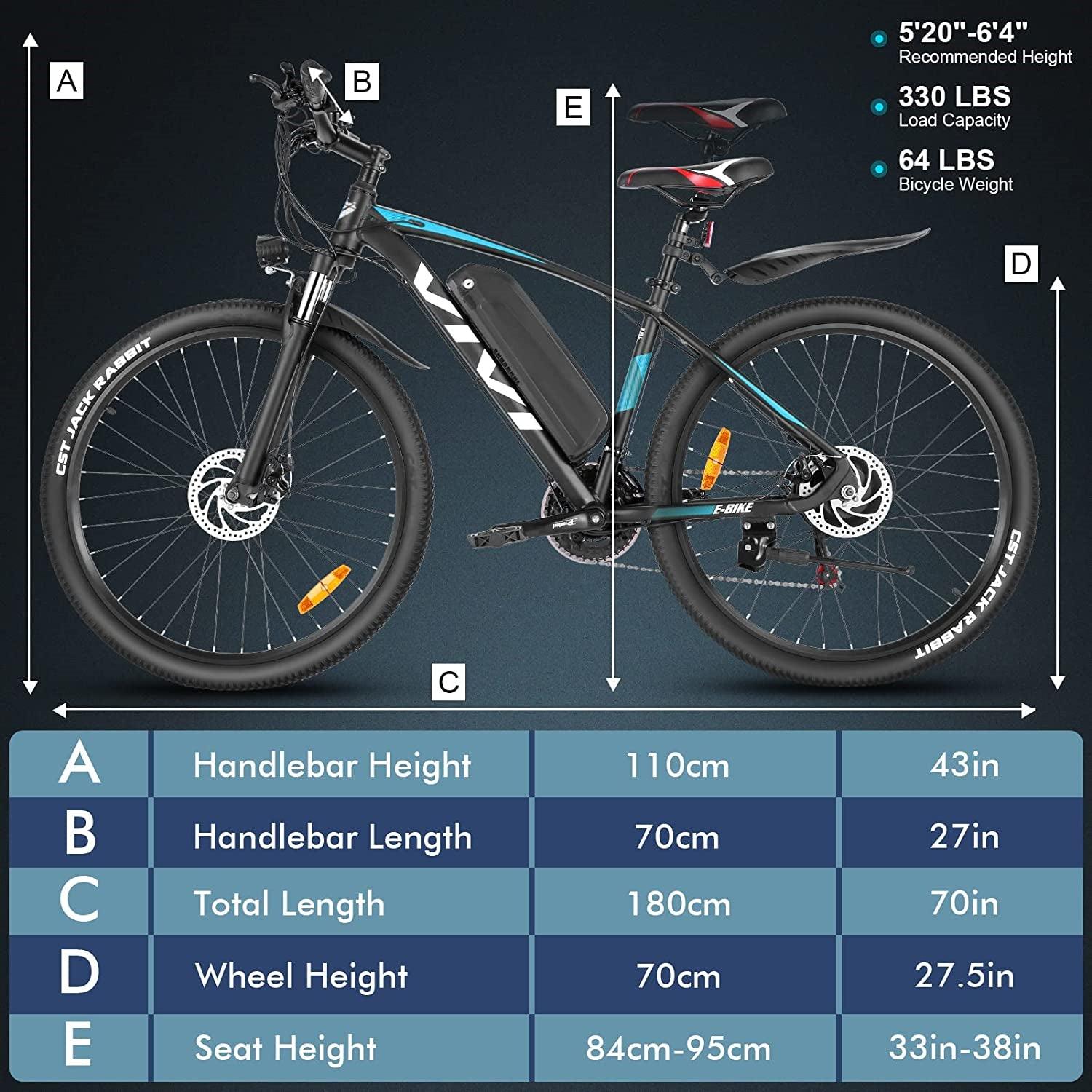 Vivi H7 High-Step Commuter Electric Mountain Bike