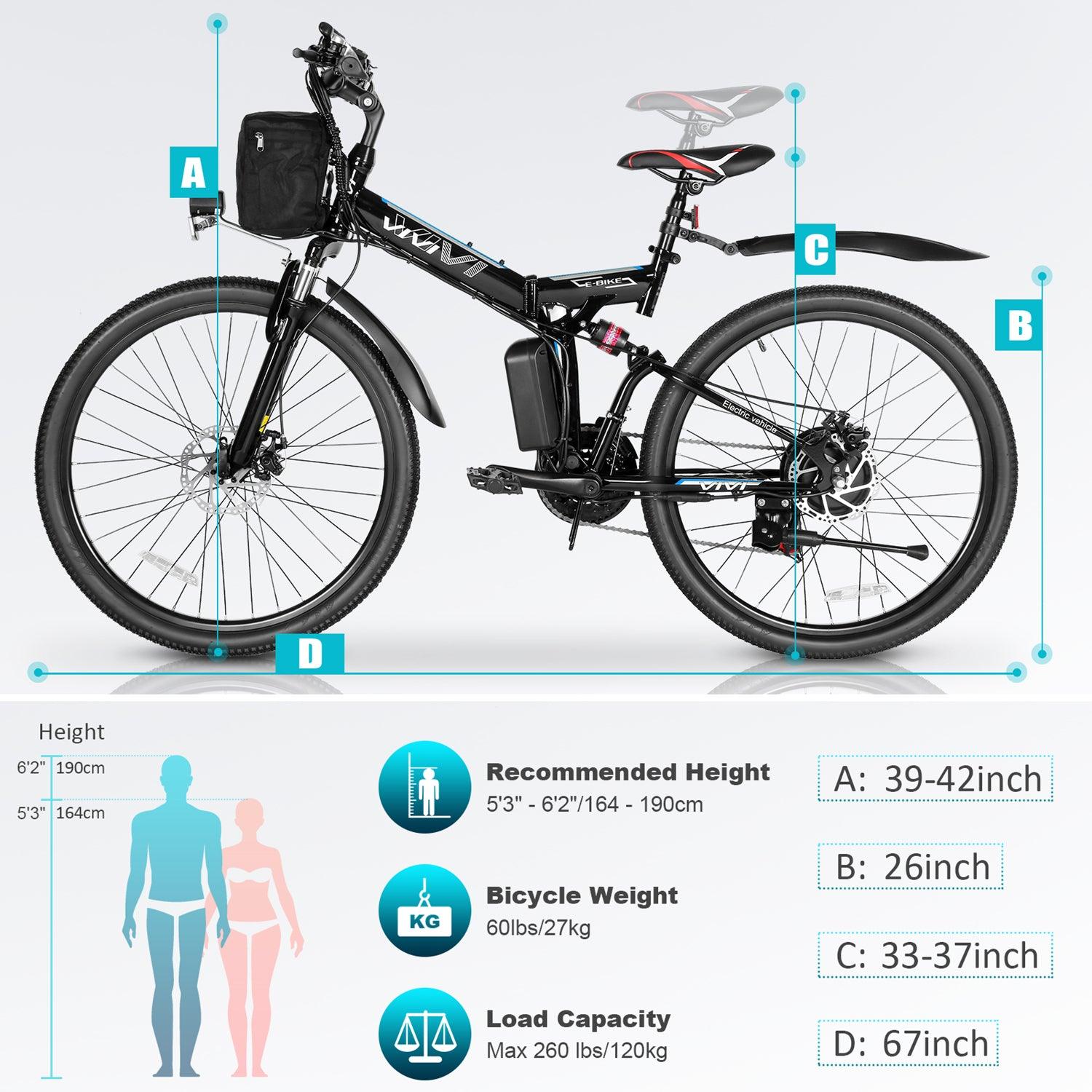 Vivi M026TGB Folding Softail Electric Mountain Bike