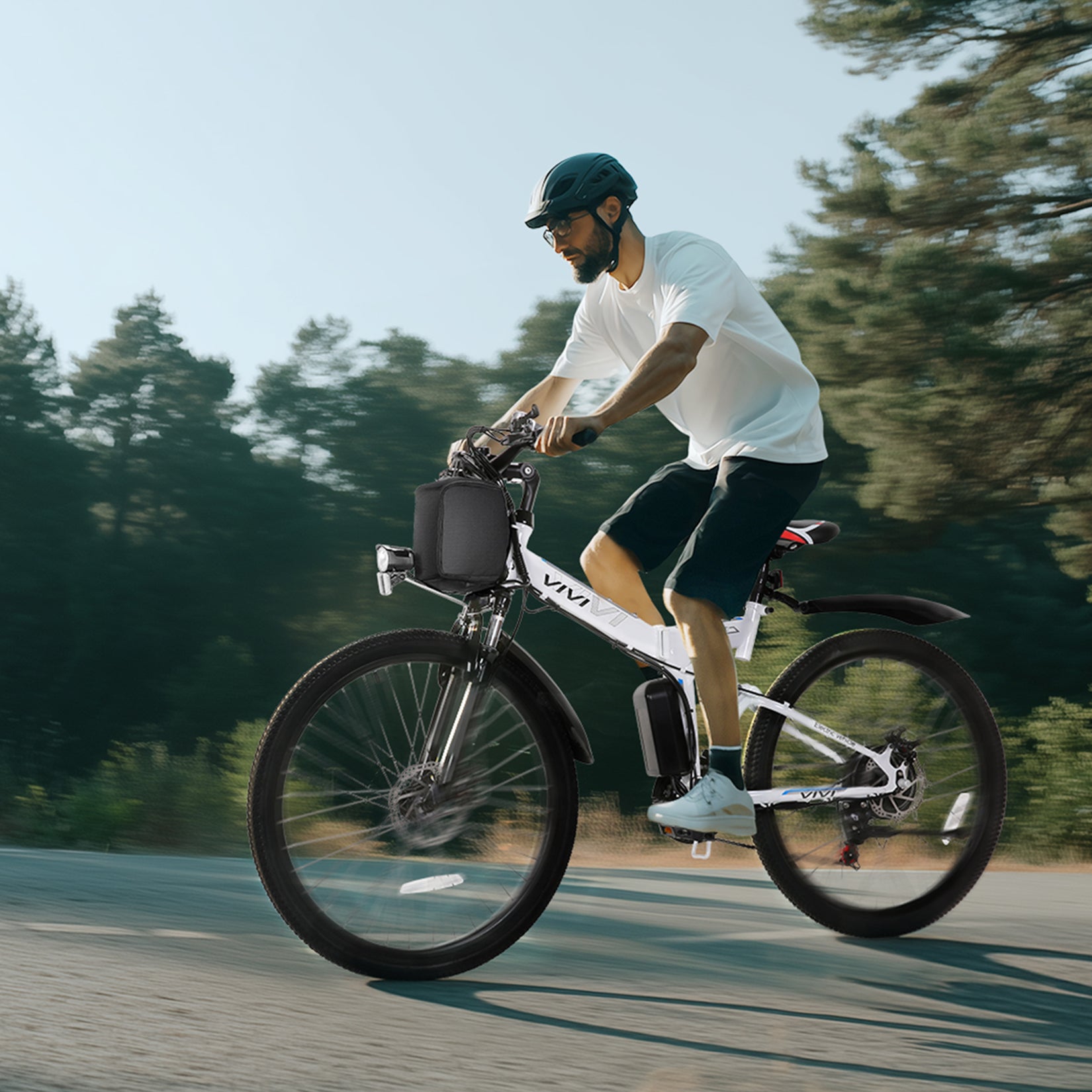 mountainbike softail Vivi Electric Bike Foldable Full Suspension Electric Mountain Bike