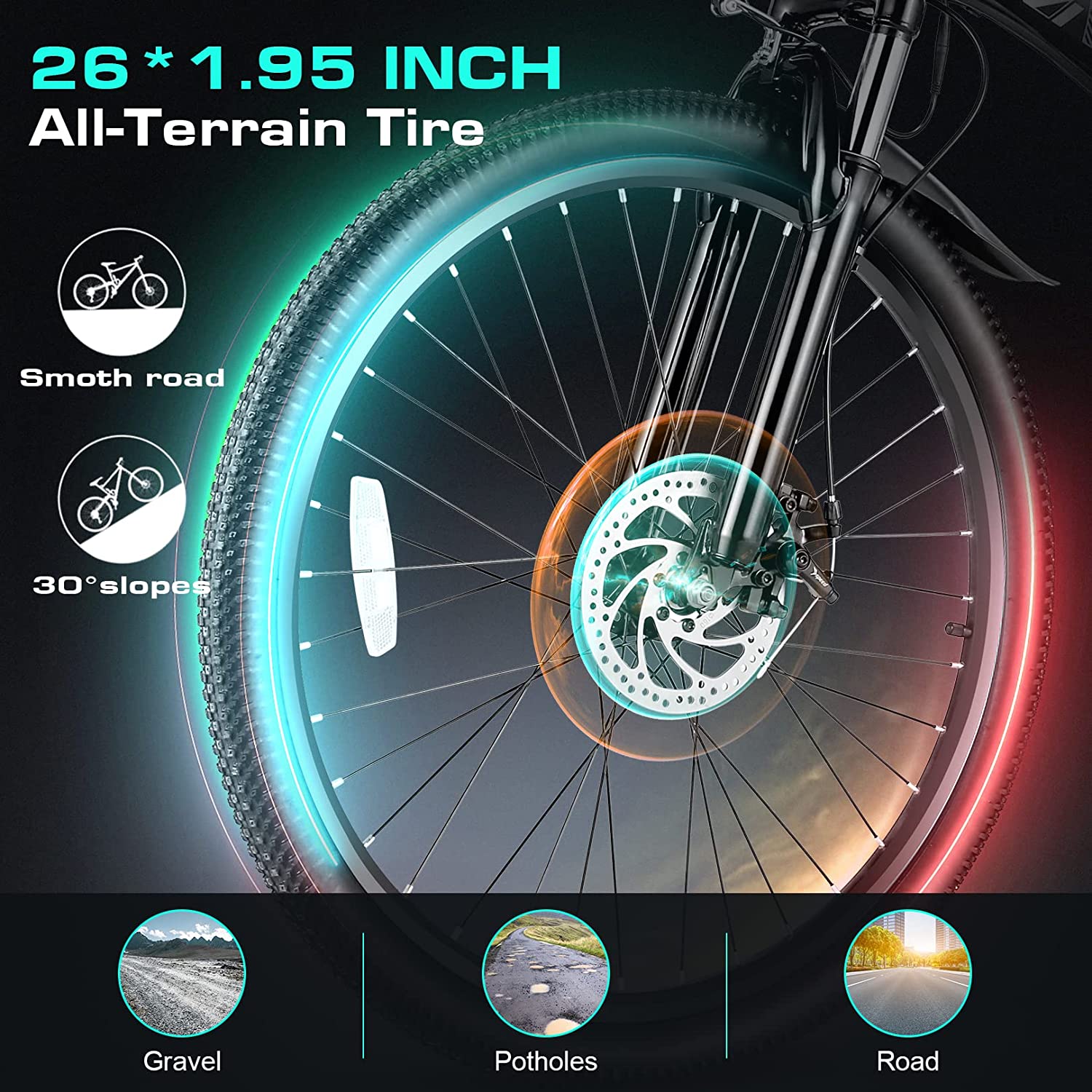 VIVI M026TGBUL Electric Bike Softail Folding Electric Mountain Bike SGS Certified to UL2849