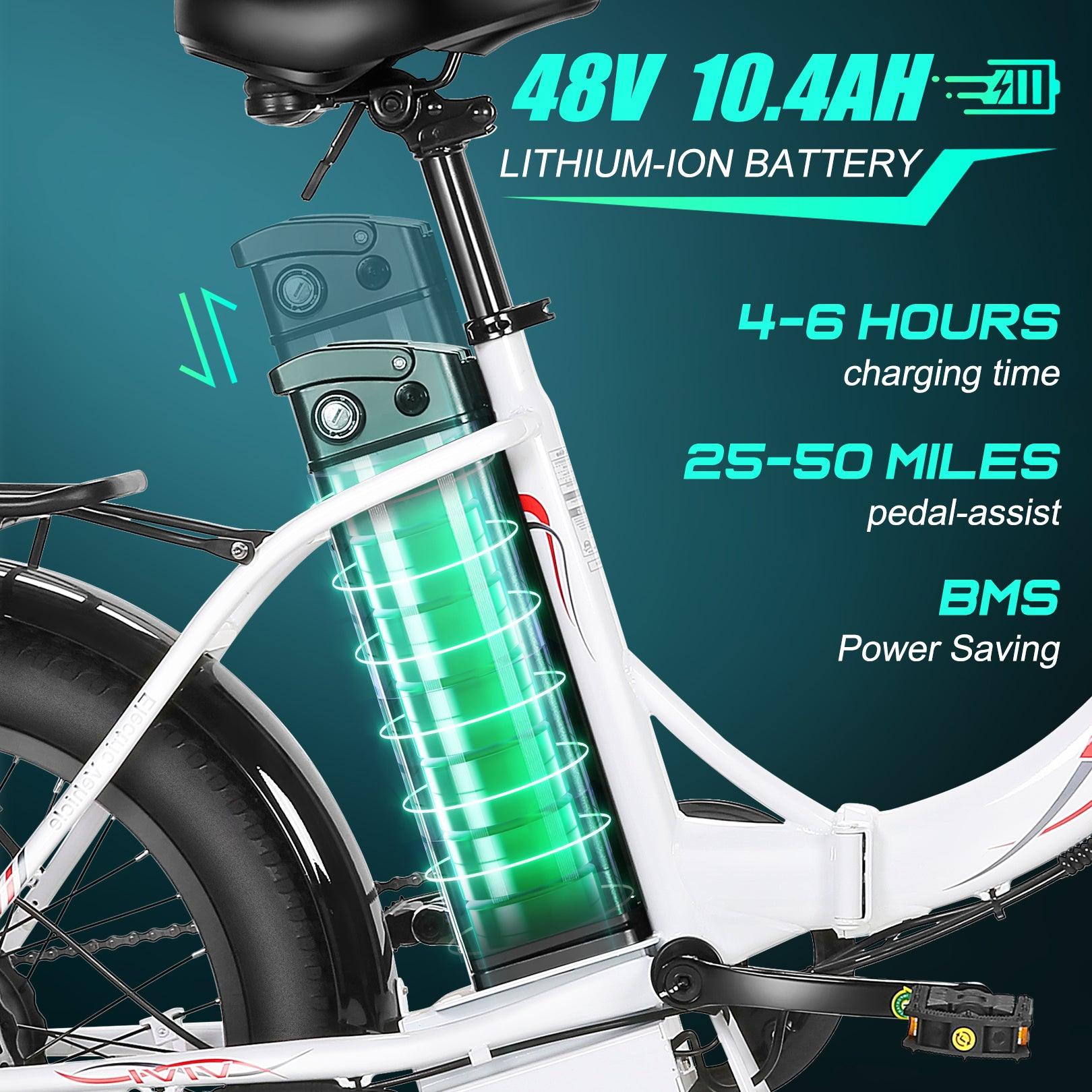 Vivi MT20 Step-Through Cruiser Folding Electric Bike