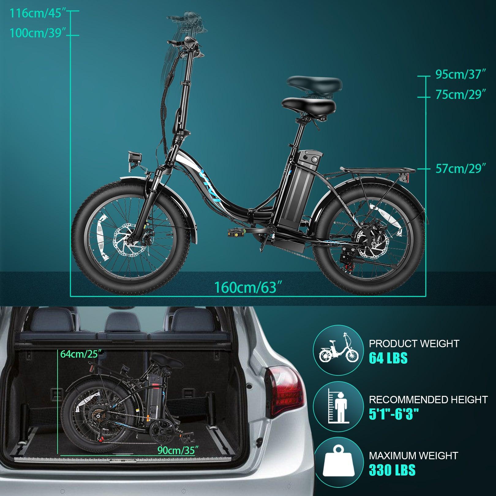 Vivi MT20 Step-Through Cruiser Folding Electric Bike