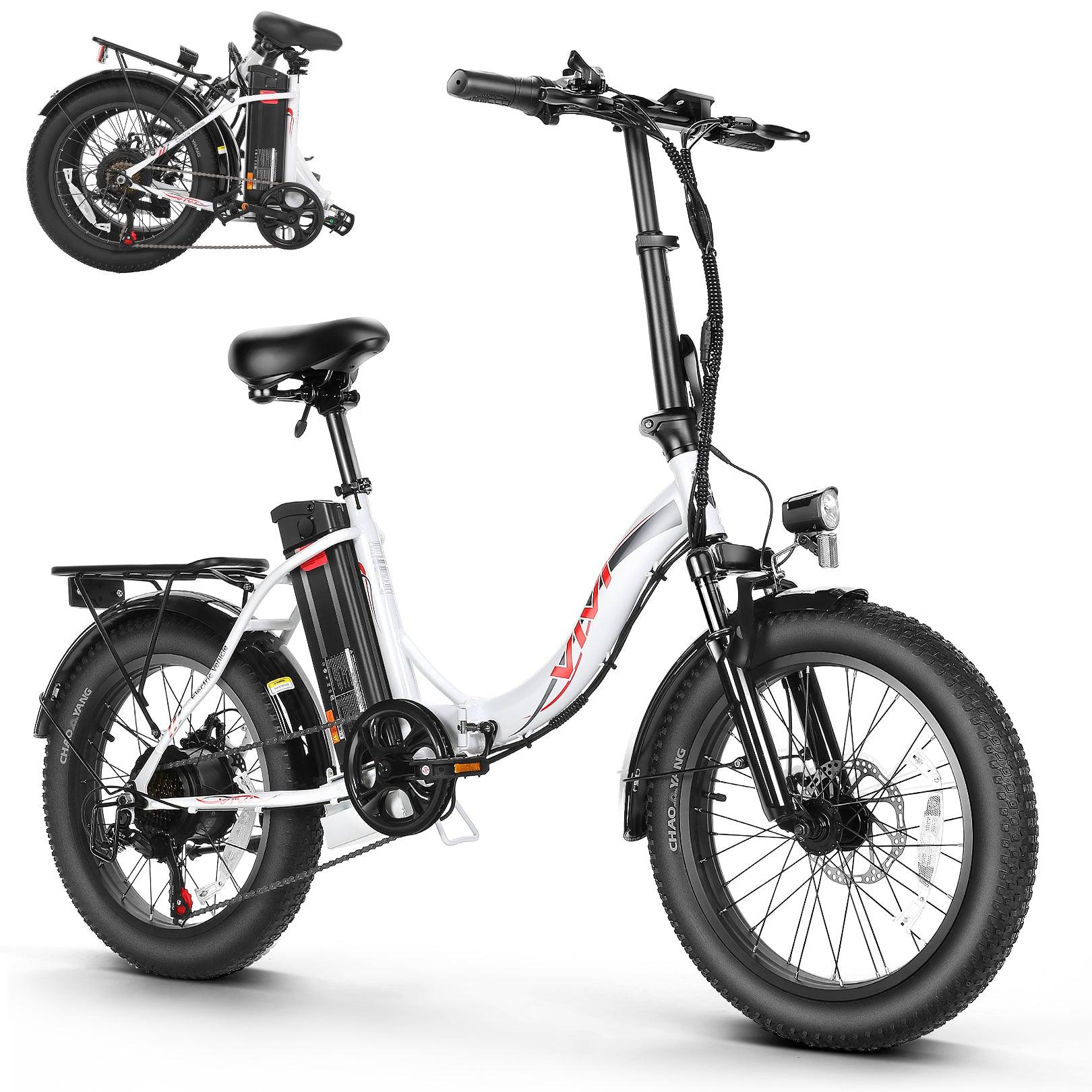 VIVI MT20UL Electric Bike 3.0" Fat Tire Folding Electric Bike SGS Certified to UL2849