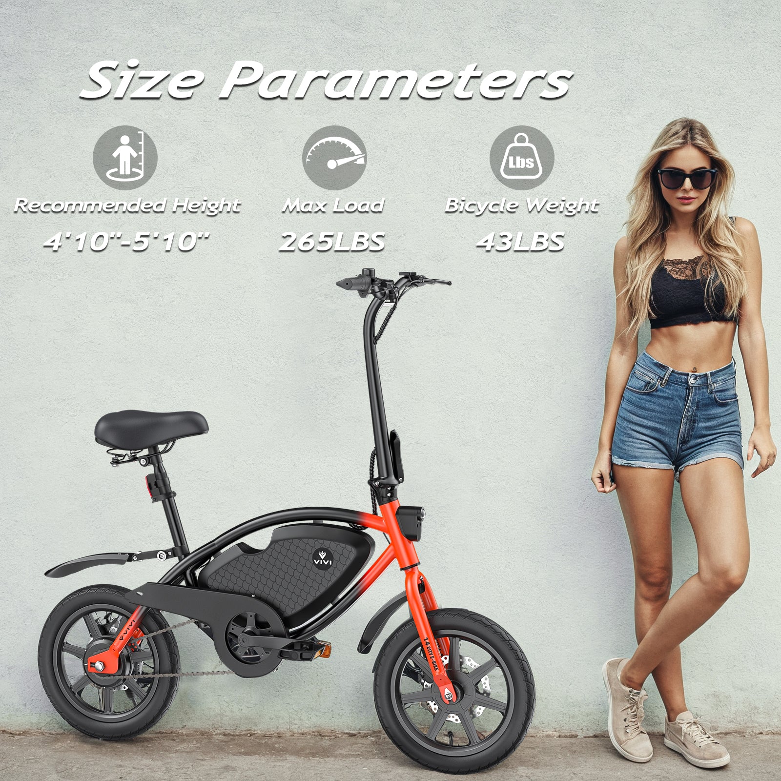 VIVI PONY01 Electric Bike Commuter Mini Electric Bike SGS Certified to UL2849