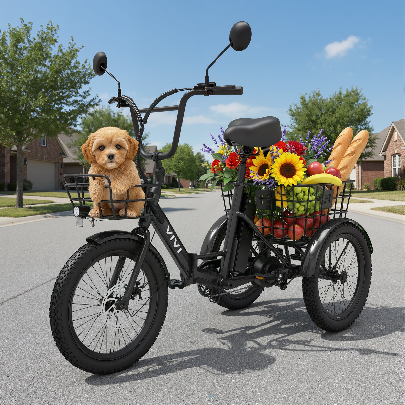 VIVI T01 Electric Trike Folding Cargo Electric Tricycle SGS Certified to UL2849