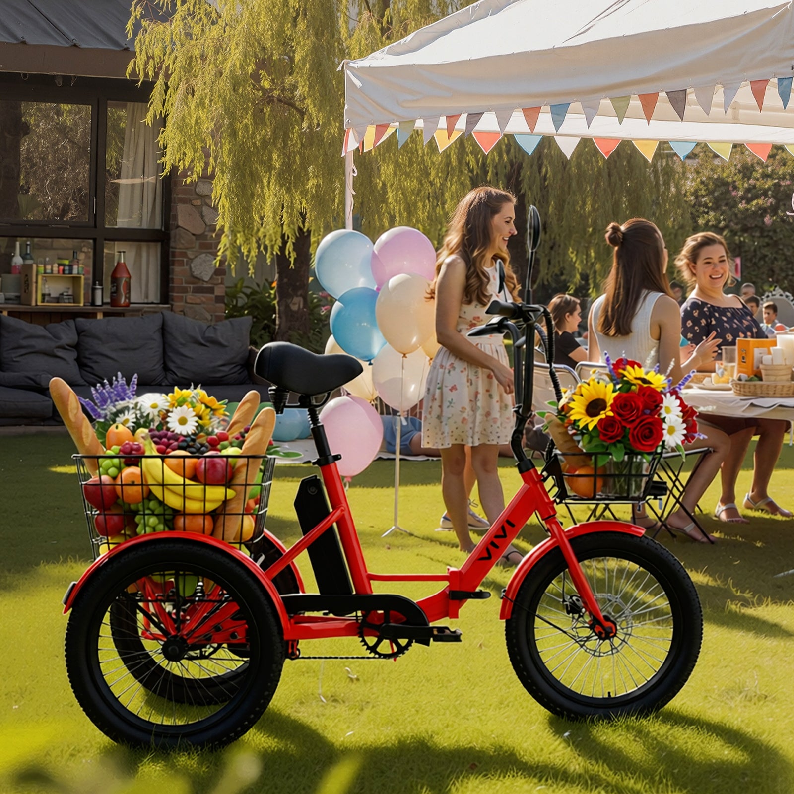 VIVI T01 Electric Trike Folding Cargo Electric Tricycle SGS Certified to UL2849