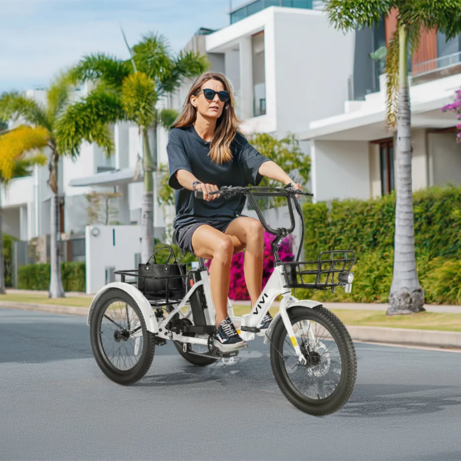 VIVI T01 Electric Trike Folding Cargo Electric Tricycle SGS Certified to UL2849