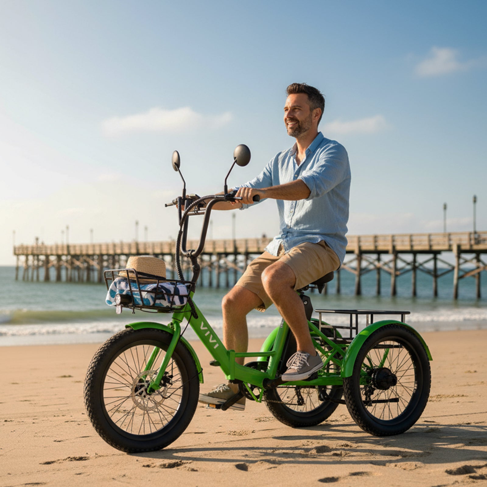 VIVI T01 Electric Trike Folding Cargo Electric Tricycle SGS Certified to UL2849