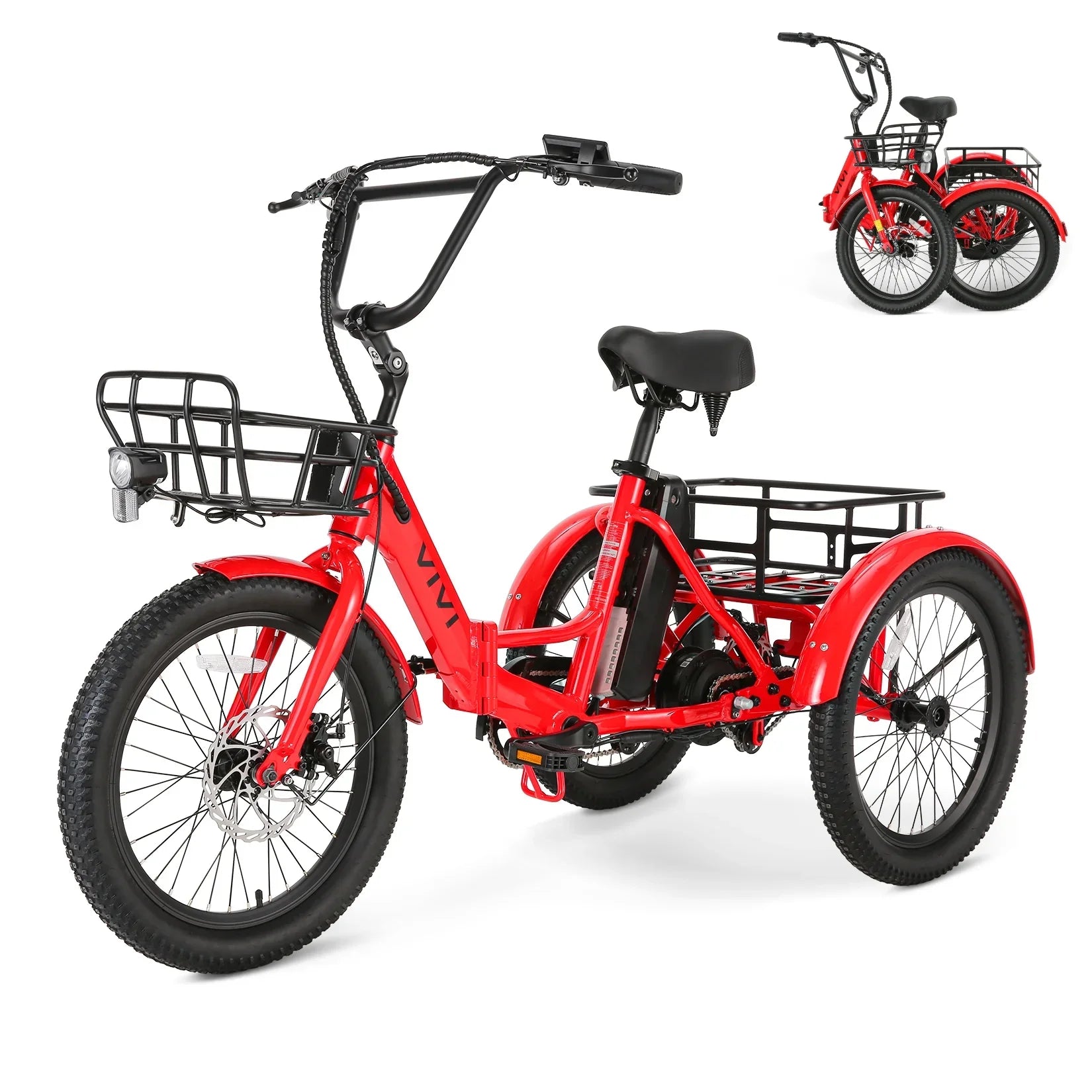 VIVI T01 Electric Trike Folding Cargo Electric Tricycle SGS Certified to UL2849