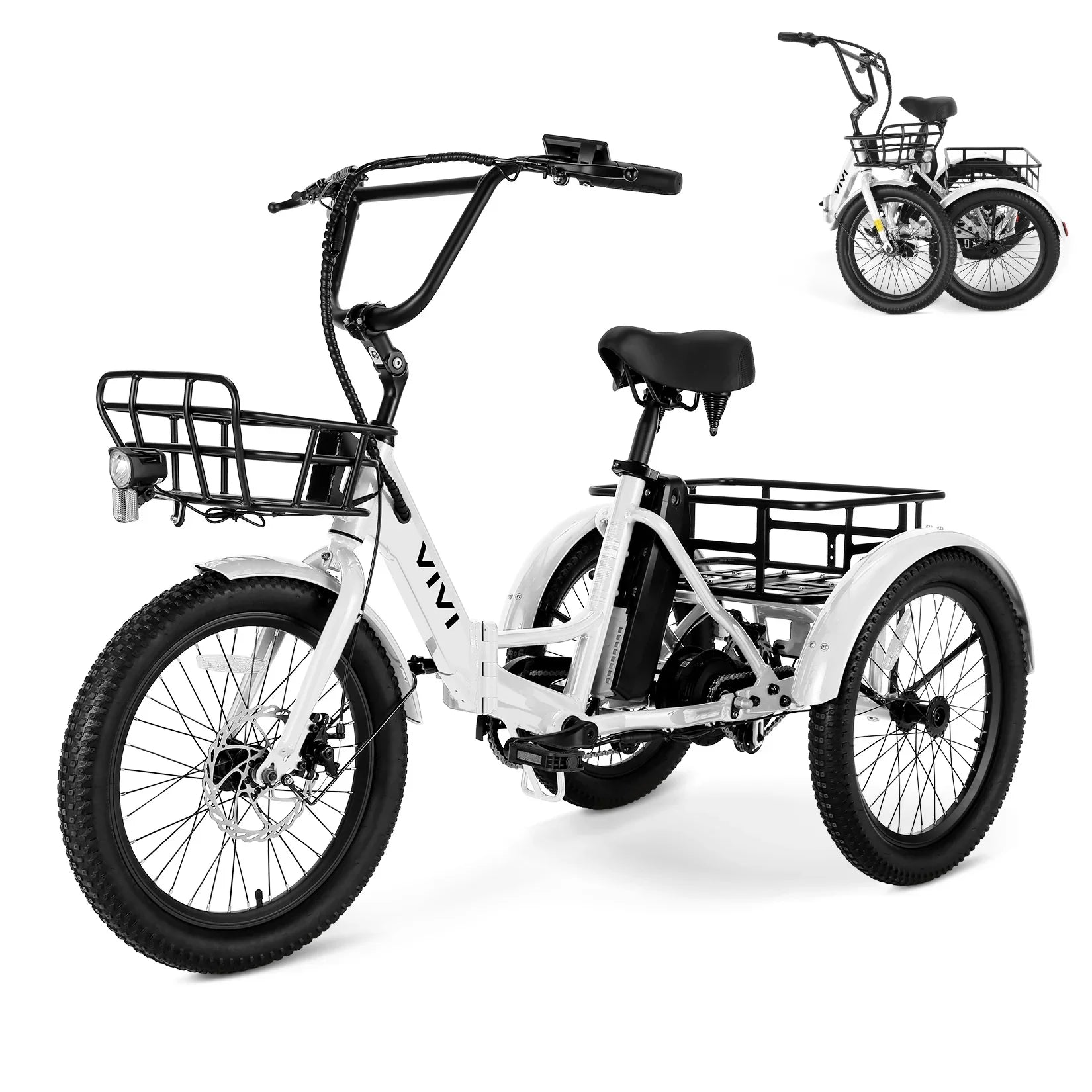 VIVI T01 Electric Trike Folding Cargo Electric Tricycle SGS Certified to UL2849