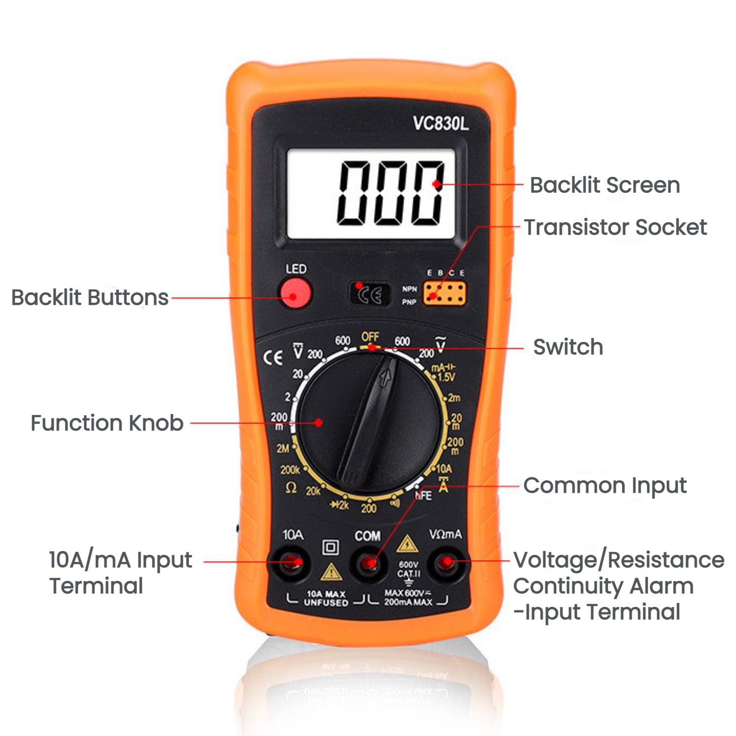 VIVI VC830L Portable Digital Multimeter Voltmeter